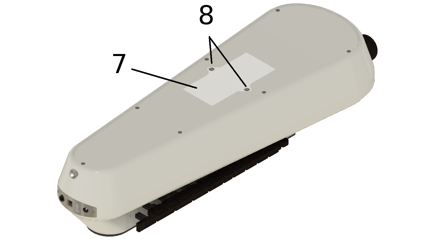 The location of the battery compartment