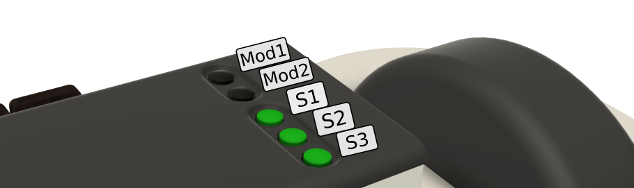 The lid buttons affected by the instrument mode